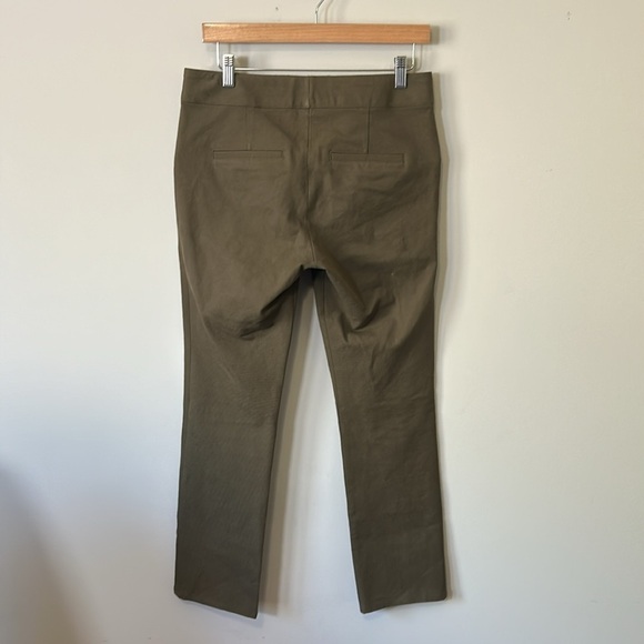 Veronica Beard ADELAIDE ZIPPER POCKET SKINNY STRAIGHT LEG PANTS ARMY GREEN Sz 8 - Picture 6 of 14
